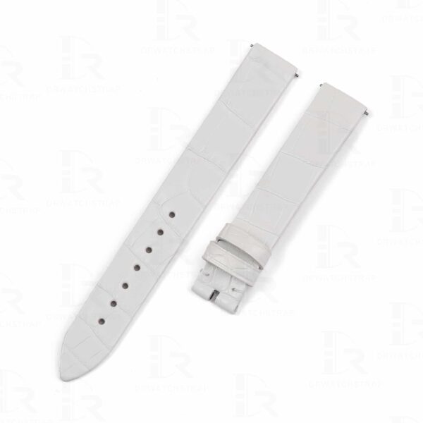 Buy Custom Piaget Possession Women White alligator leather straps handmade watch band