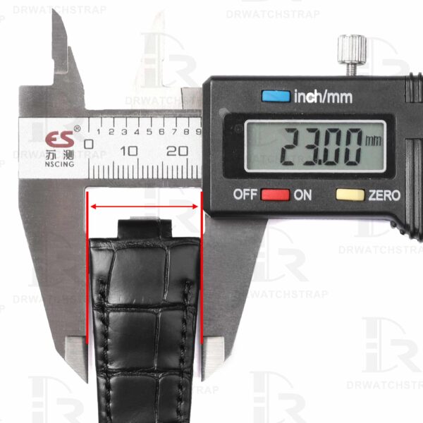 Buy Custom Replacement Black Alligator leather ulysse nardin marine strap (3)