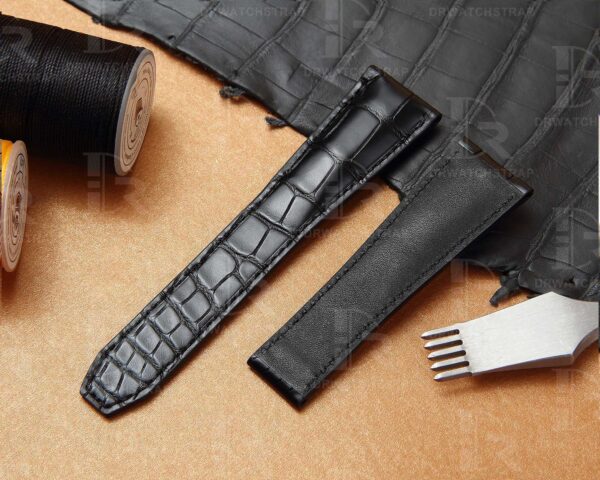 Buy Custom genuine alligator leather watch bands replacement for Maurice Lacroix Pantos luxury watchband (1) Buy Custom genuine alligator leather watch bands replacement for Maurice Lacroix Pantos luxury watchband (1)