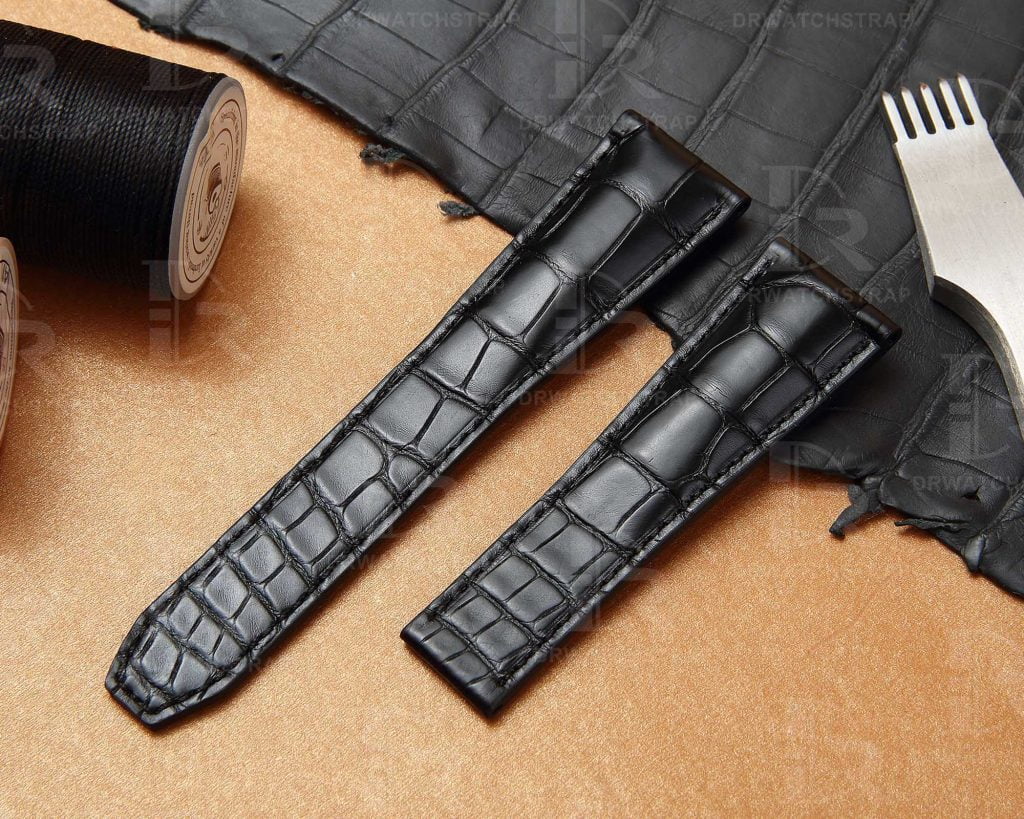 Buy Custom genuine alligator leather watch bands replacement for Maurice Lacroix Pantos luxury watchbands (1)