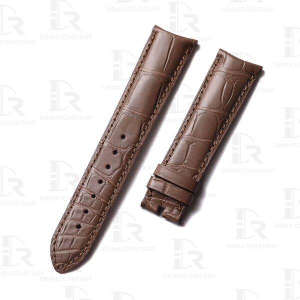 Buy Custom handmade brown replacment alligator watch band for Vacheron Constantin strap