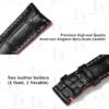 Buy custom baume mercier Black leather watchband 18mm 19mm 21mm 22mm handmade for sale (2)