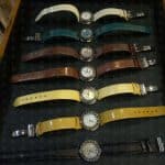 Bvlgari B Zero1 blue calfskin leather watch band