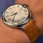 Cartier Ballon Bleu Orange Alligator leather watch band (3)