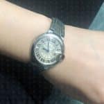 Cartier Ballon Bleu Orange Alligator leather watch band (4)