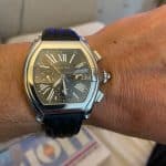 Franck Muller Vanguard V45 V41 V32 replacement blue alligator strap for sale