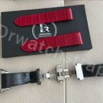 Custom Cartier Santos 100 red alligator leather watch band - Drwatchstrap