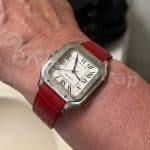 Cartier Santos Black Alligator leather watch strap