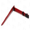 Curved end handmade handmade black watchbands for Baume & Mercier strap with red oil edge