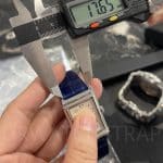 jlc jaeger lecoultre Custom black alligator leather watch band strap replacement for sale (2)