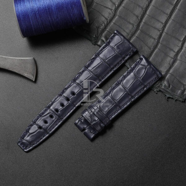 Custom Dark blue Alligator leather watch strap for audemars piguet