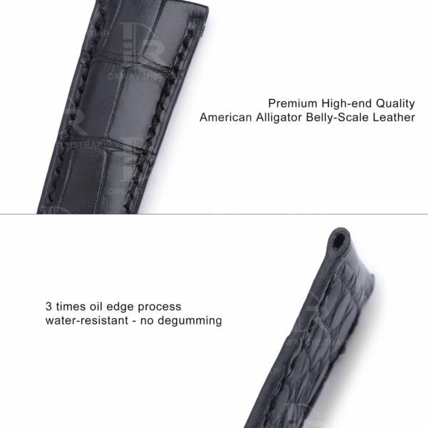 Custom Double Side Alligator replacement leather watchbands for Breguet Tradition straps