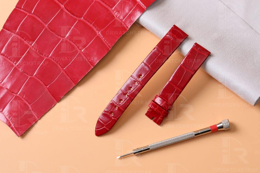 Custom Satin watch strap for Piaget Possession Women alligator leather watchbands