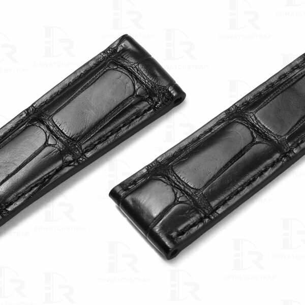 Custom genuine alligator leather watch strap replacement for Maurice Lacroix Pantos luxury watch Genuine alligator leather watch bands for Maurice Lacroix watch