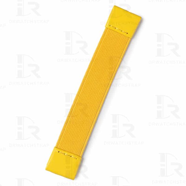 Custom handmade 20mm 21mm Elastic aftermarket yellow orange brown black white Omega watch band & watch straps replacement for Swatch Omega Speedmaster watch strap and buy best Omega Speedmaster straps online from DR watchstrap at a low price