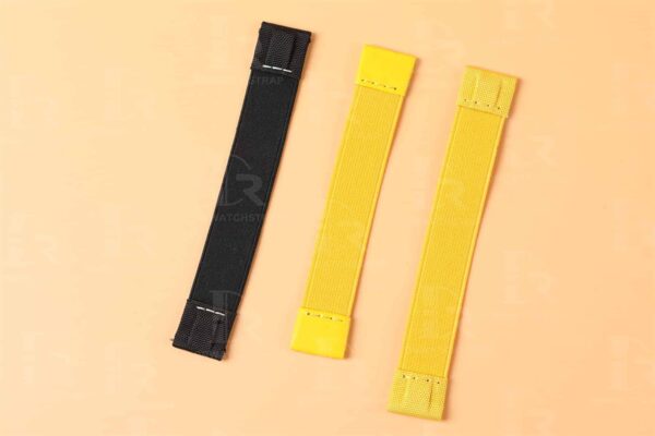 Custom made handmade 20mm yellow Elastic watch bands for Omega x Swatch Speedmaster watch strap