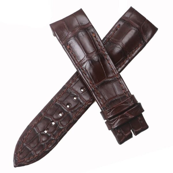 Custom handmade alligator leather watch strap for Uylsse Nardin GMT Perpetual Calendar bands