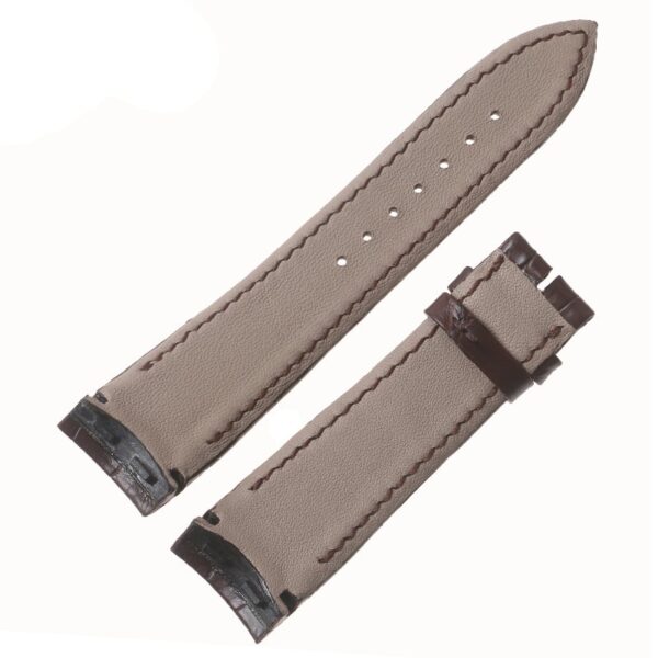Custom handmade alligator leather watch straps for Uylsse Nardin GMT Perpetual Calendar band