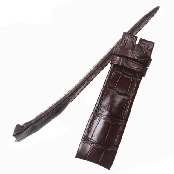 Custom handmade alligator leather watch straps for Uylsse Nardin GMT Perpetual Calendar band