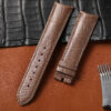 Custom handmade warm grey replacment alligator watch band for Vacheron Constantin Traditionnelle strap curved end 17mm 18mm 20mm