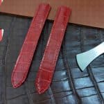 Custom replacement purple alligator leather watch band strap for Cartier Ballon Bleu de Cartier (1)