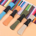 Custom handmade Canvas Velcro replacement watch band for Richard Mille rm watch strap online with red black blue orange yellow (1)