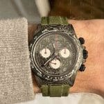 Rolex Daytona orange leather strap watch band (5)