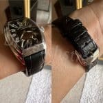 Franck Muller Conquistador 8001 Black alligator leather watch straps (1)