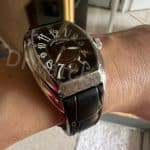Franck Muller Conquistador 8001 Black alligator leather watch straps (2)