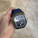 Franck Muller V41 V45 V32 blue velcro watch band replacement strap (3)