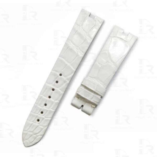 Handmade white alligator watch band for Van Cleef & Arpels Poetic Complications strap Handmade white alligator watch band for Van Cleef & Arpels Poetic Complications strap