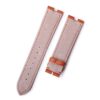 Handmade calfskin orange leather replacement watch band for Patek Philippe Ellipse strap