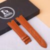 Handmade calfskin orange leather replacement watchbands for Patek Philippe Ellipse straps