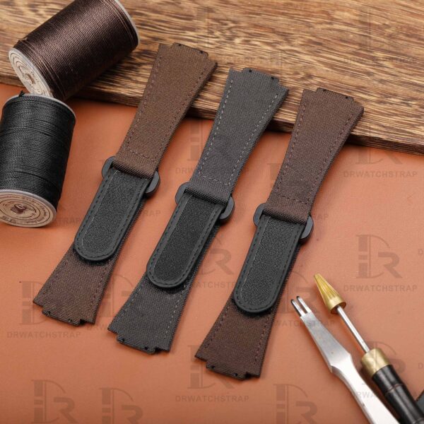 Handmade custom Dark Grey velcro watchband for Hublot 647 Spirit of Big Bang Moonphase straps