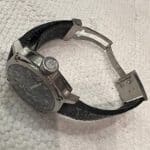 Buy Custom Oris Chet Black Alligator leather strap 20mm 21mm 22mm Handmade watch strap