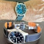 IWC Pilot Mark XVIII Black calfskin leather watch band IW326501 (1)