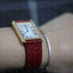 Cartier Tank alligator leather strap replacement for sale