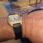 Cartier Santos 100 Anniversary brown alligator leather watch band strap