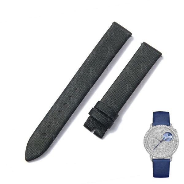 Replacement-Black-satin-leather-watch-strap-for-Vacheron-Constantin-Egerie-women-custom-band