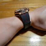 Custom blue alligator leather strap for Cartier Santos