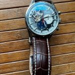 Zenith watch replacement Black alligator leather strap