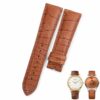 Custom handmade replacement Belly-Scale brown alligator watchbands for Chopard LU.C leather strap
