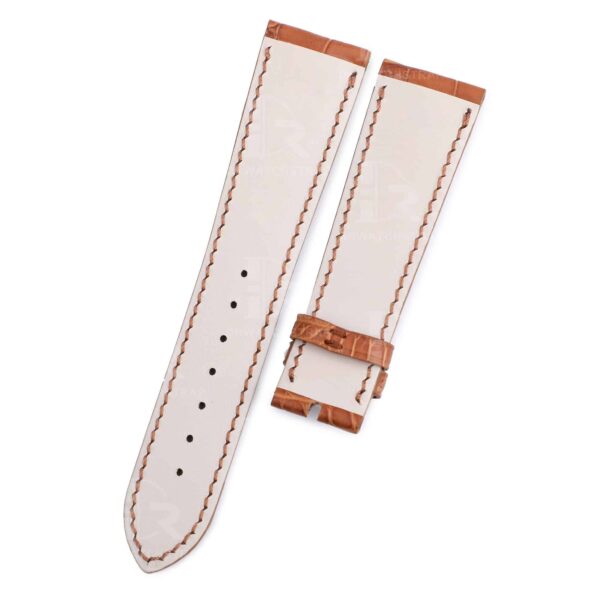Custom handmade replacement Belly-Scale brown alligator leather watchband for Chopard LUC leather strap