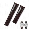 Custom handmade alligator brown replacement leather watch bands for Tag Heuer Carrera Heritage watches