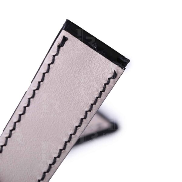 Custom handmade replacement black leather watch bands for Patek Philippe Grand Compalication strap