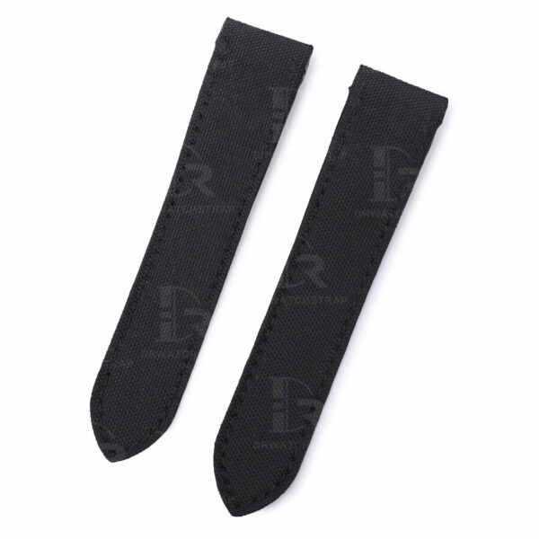 Custom best quality OEM handmade black nylon kevlar fabric canvas replacement Cartier de Santos strap and watch band for Cartier de Santos 100 Midsize Large Chronograph XL size watch - Shop canvas straps and watch bands online at a low price