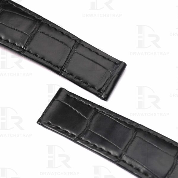 Buy Curved end custom black alligator leather watch strap for Corum Bubble Casino watch band for sale (3) Buy Curved end custom black alligator leather watch strap for Corum Bubble Casino watch band for sale (3)