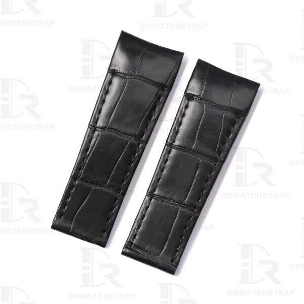 Buy Curved end custom black alligator leather watch strap for Corum Bubble Casino watch bands for sale (1) Buy Curved end custom black alligator leather watch strap for Corum Bubble Casino watch bands for sale (1)