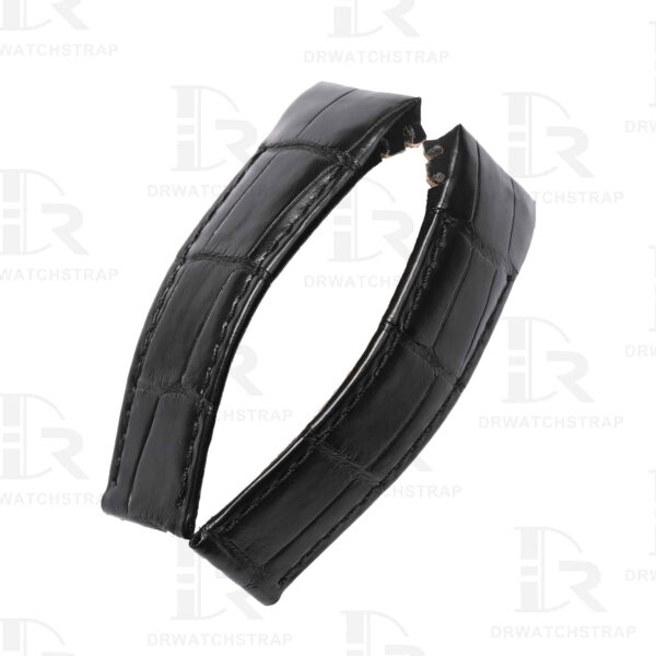 Buy Curved end custom black alligator leather watch strap for Corum Bubble Casino watchbands for sale (1) Buy Curved end custom black alligator leather watch strap for Corum Bubble Casino watchbands for sale (1)