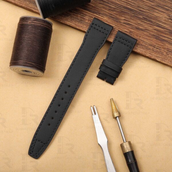 Buy Custom Black nylon fabric for IWC Textile Strap Pilot 20mm 21mm 22mm replacement watchbands (1)